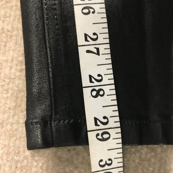 LEVEL 99 Skinny Black Ankle Pant Women 8/29 Wool Cotton Stretch Blend - Picture 7 of 13